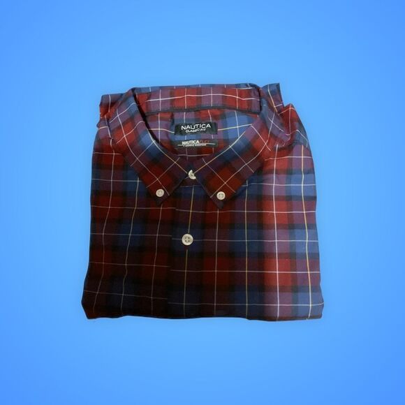Nautica classic‎ fit button down shit long sleeve - Picture 1 of 7